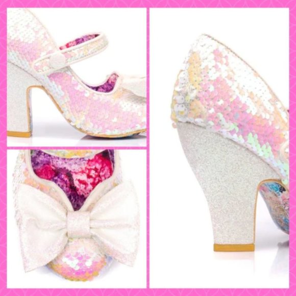 Irregular Choice Fancy This Iridescent Sequin Heels with Bows and Straps - Picture 2 of 9
